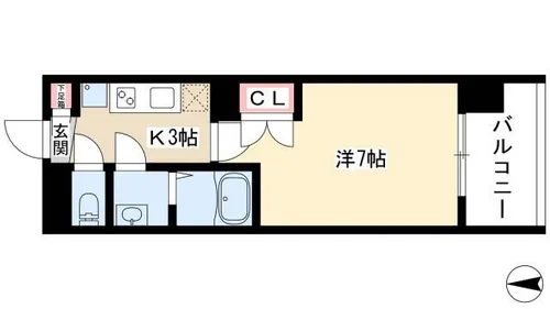 パルティール並木【7階】の間取り