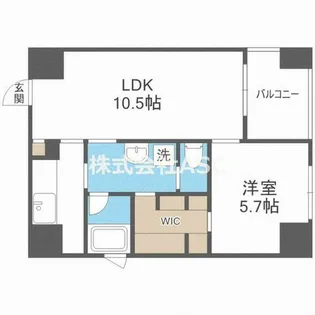 ルクレ堺筋本町レジデンス【901号室】の間取り