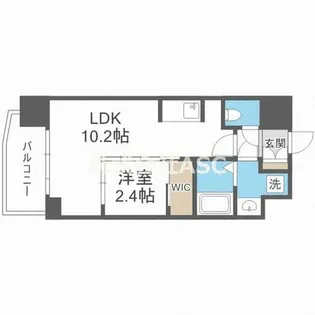 1LDKの間取り画像
