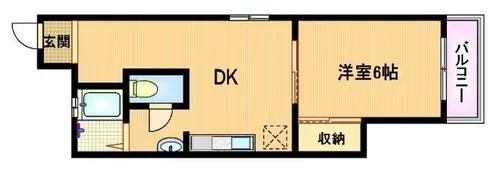 クローバーハイツ京橋【2階】の間取り