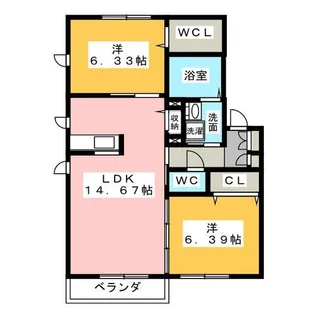 コスタ・デル・ソル長久手C【1階】の間取り