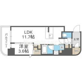 コンフォリア・リヴ北浜淡路町【905号室】の間取り
