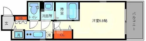 レオンコンフォート堀江公園【4階】の間取り