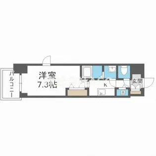 プランドール北浜【1501号室】の間取り