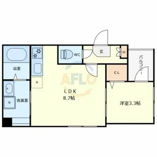 Granstella 帝塚山【1階】の間取り