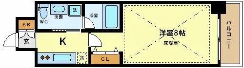 URBAN FLATS中之島【2階】の間取り