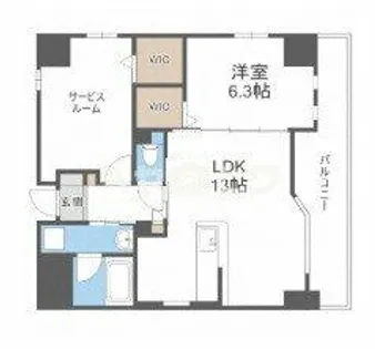 ガーデンコート烏ヶ辻【3階】の間取り