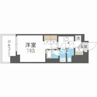 ルネフラッツ谷町四丁目【4階】の間取り
