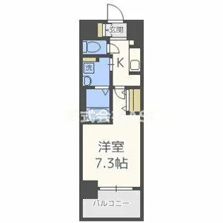 ミュプレ北浜【803号室】の間取り