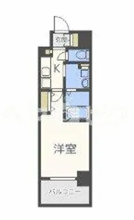 ミュプレ北浜【1304号室】の間取り