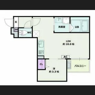 JACK KOMOTOHOMMACHIⅠ【3階】の間取り