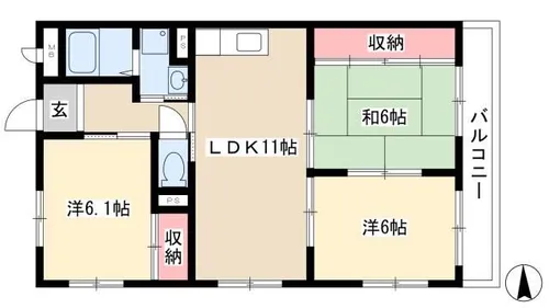リュフテンハイム【1階】の間取り