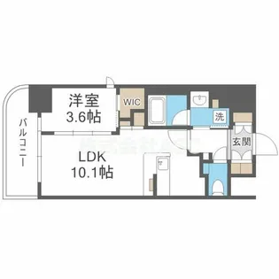 コンフォリア・リヴ北浜淡路町【601号室】の間取り