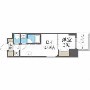 1DKの間取り画像