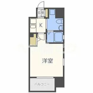 レジディア谷町【204号室】の間取り