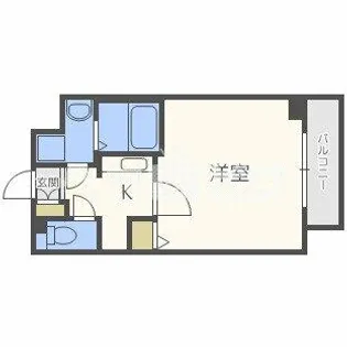 プレサンス谷町リーベ【604号室】の間取り