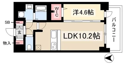 プレサンス錦通 THE 葵【4階】の間取り