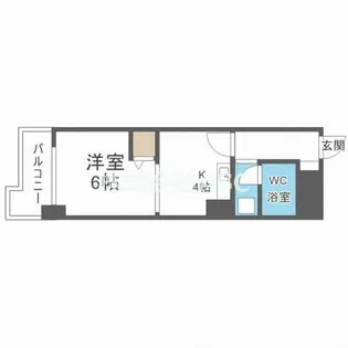 グラン・ドムール玉造Ⅱ【405号室】の間取り