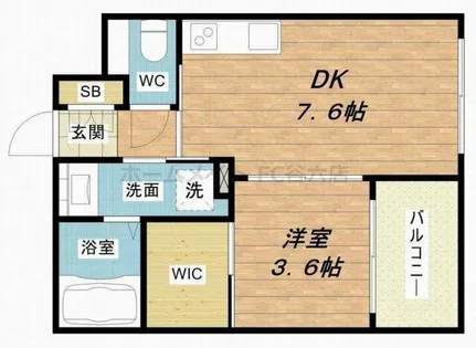 アリス・マナーガーデン谷町【5階】の間取り