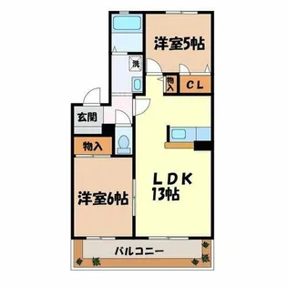 グランデール南山 C棟【1階】の間取り