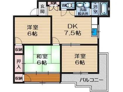 山勘マンション【1階】の間取り