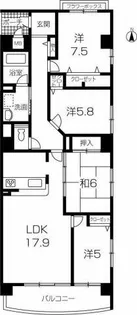 ウェンディーズ・コート新在家【303号室】の間取り