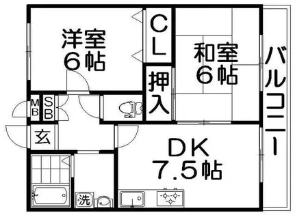 マインA棟【3階】の間取り