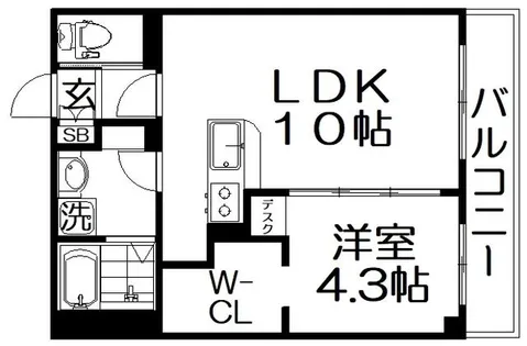 グランツ東香里園町【1階】の間取り
