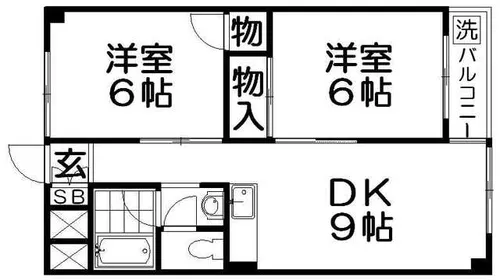 太秦グリーンハイツ【4階】の間取り