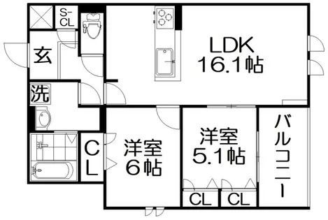 Arcobaleno(アルコバレーノ)【3階】の間取り