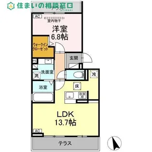 愛知県岡崎市薮田1丁目【アパート】の間取り