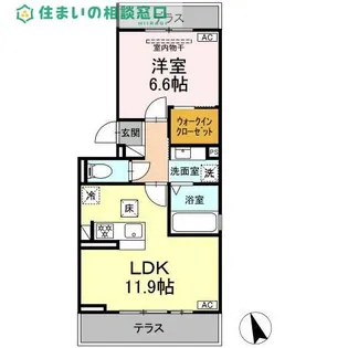 愛知県岡崎市薮田1丁目【アパート】の間取り