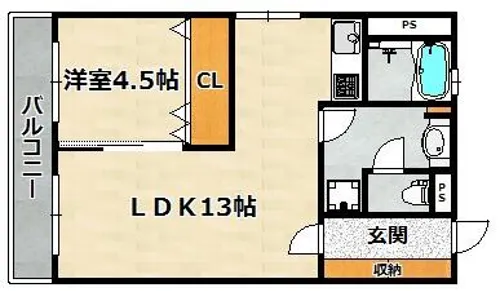 神装コーポ【3階】の間取り