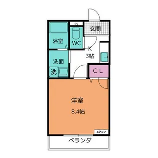 アンプルール フェール TSUGE【1階】の間取り