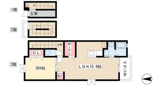 エターナル Ⅱ【303号室】の間取り