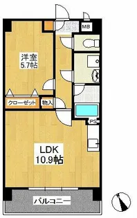 グランドアマレイⅦ番館【401号室】の間取り