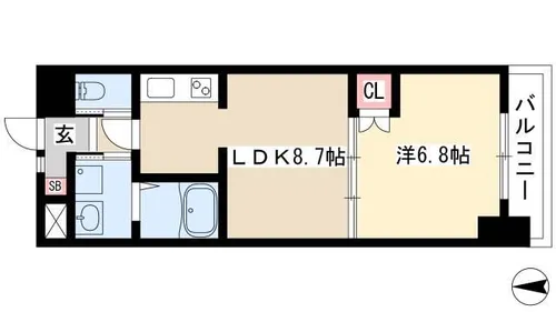 コアレジデンス【1003号室】の間取り