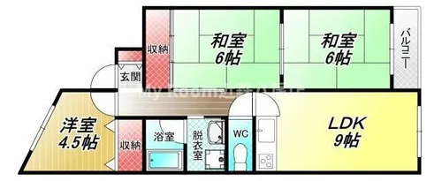 カサクレスト【3階】の間取り