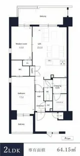TONOクリスタル上人橋【301号室】の間取り
