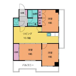 メイフェア塩付【5階】の間取り