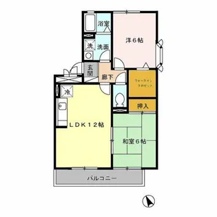 セジュール未来 Ⅱ A棟【2階】の間取り
