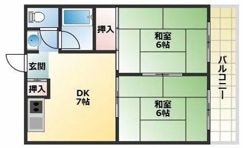ノウブルハイツ平野【2階】の間取り