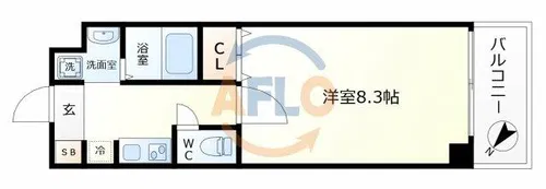 Cion NISHIKUJYO【8階】の間取り