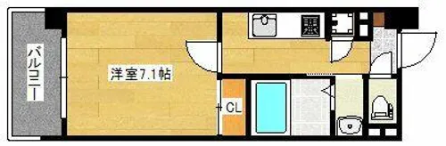 willDo中洲【4階】の間取り