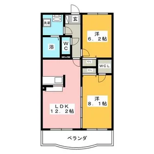 サニープレイス大同町【2階】の間取り