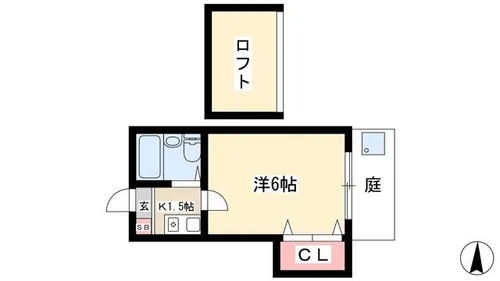 ボナール日比野【203号室】の間取り