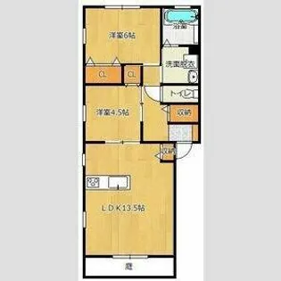 クレールメゾン丹後【2-A号室】の間取り