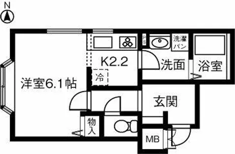 ファルダ不二ヶ丘【1階】の間取り
