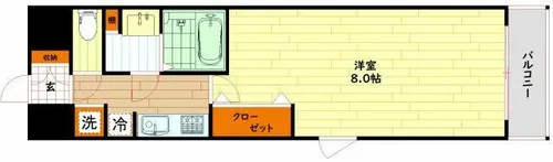 大阪府大阪市旭区森小路1丁目【マンション】の間取り