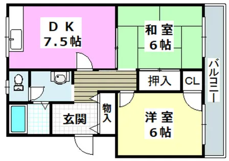 カーサ南茨木【3階】の間取り